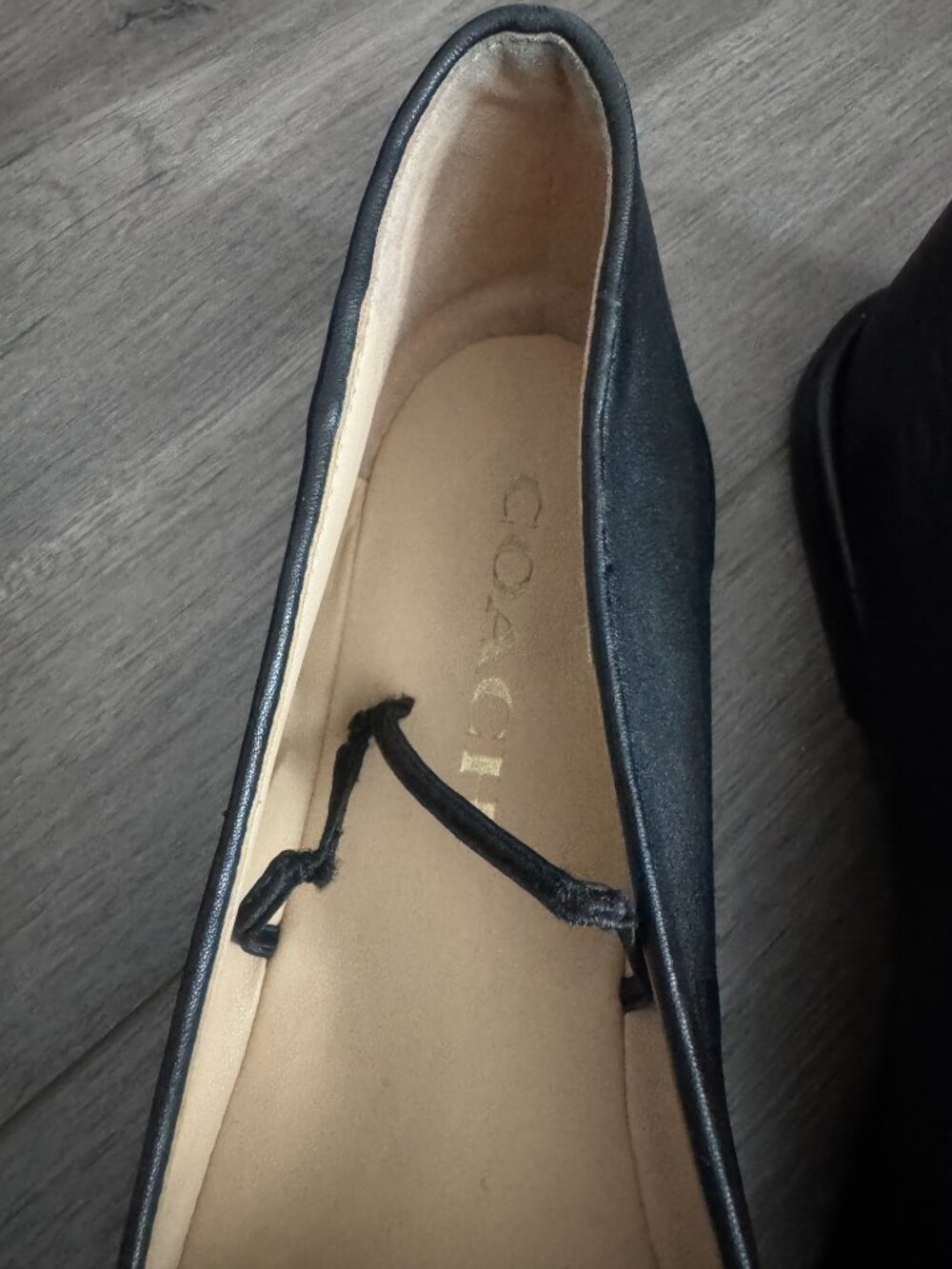 Coach Black Leather Flats | Size 7B | Store Try-On Pair | Read Description - Picture 4 of 16